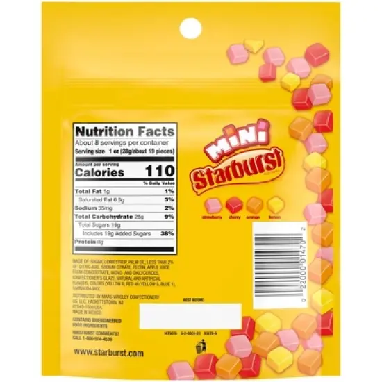 Starburst Original Chewy Mini Grab N Go Candy - 8oz image {10}