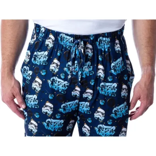 Star Wars Stormtrooper Mens' Graffiti Allover Loungewear Pajama Pants Blue image {1}