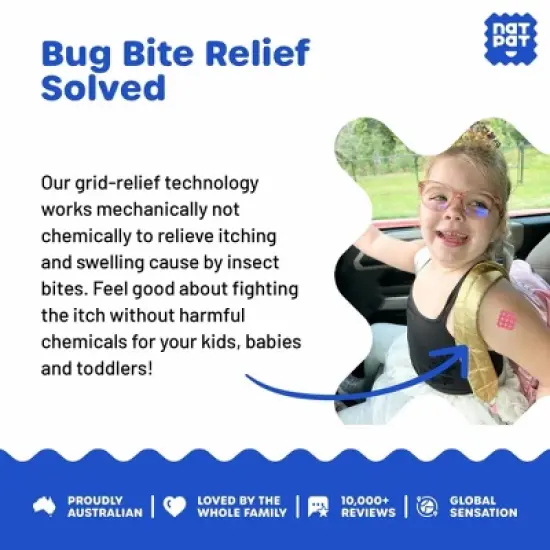 NATPAT 24ct&nbsp;"MagicPatch" Itch Relief Stickers Anti-Itch Treatment  for Mosquito Bite Relief Safe and Natural image {3}