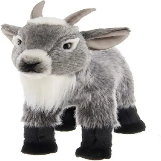 Bearington Garret Plush Gray Goat Stuffed Animal, 12 Inches image {2}