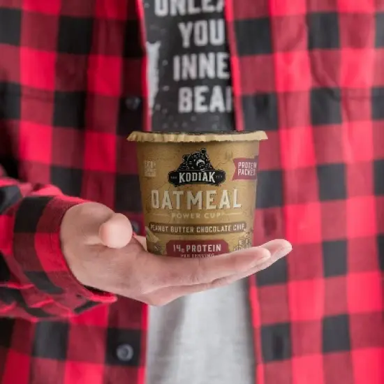 Kodiak Cakes Protein-Packed Single-Serve Oatmeal Cup Peanut Butter Chocolate Chip - 2.12oz image {4}