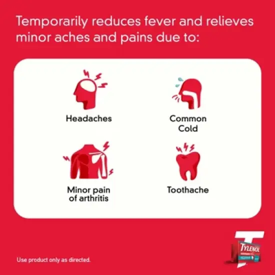 Tylenol Extra Strength Acetaminophen - Easy to Swallow Pain Reliever Caplets - 200 ct image {3}