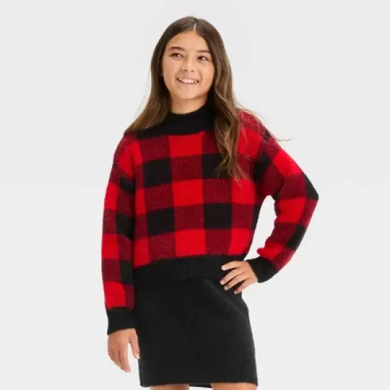 Girls' Mock Neck Pullover Sweater - art class&trade; image {3}