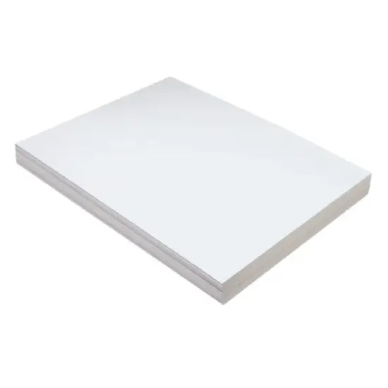 Pacon&reg; Medium Weight Tagboard, White, 9" x 12", 100 Sheets Per Pack, 3 Packs image {1}