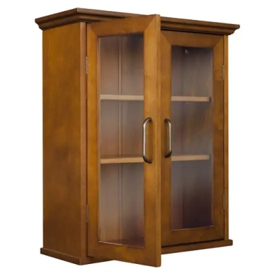 Avery Wall Cabinet Oil Oak Brown - Elegant Home Fashions image {3}