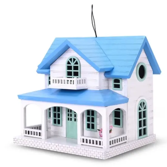 Vandue Outdoor Wooden Birdhouse, Bird-Friendly Perch - Ocean Bungalow image {4}