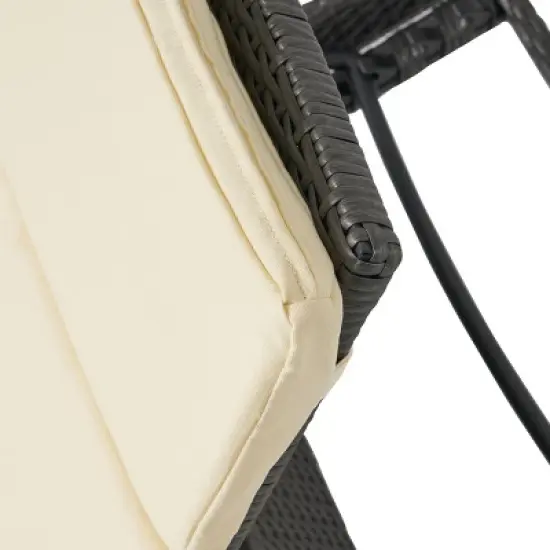 Christopher Knight Home Salem Outdoor Wicker Armless Adjustable Chaise Lounge with Cushion image {10}