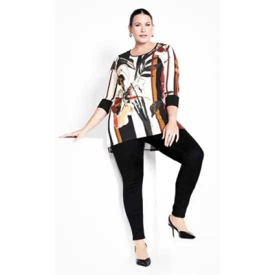 Women's Plus Size Romy Top - spice | AVENUE image {1}