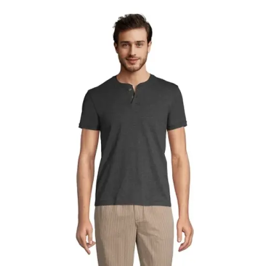 Lands' End Men's Short Sleeve Super-T Henley image {7}