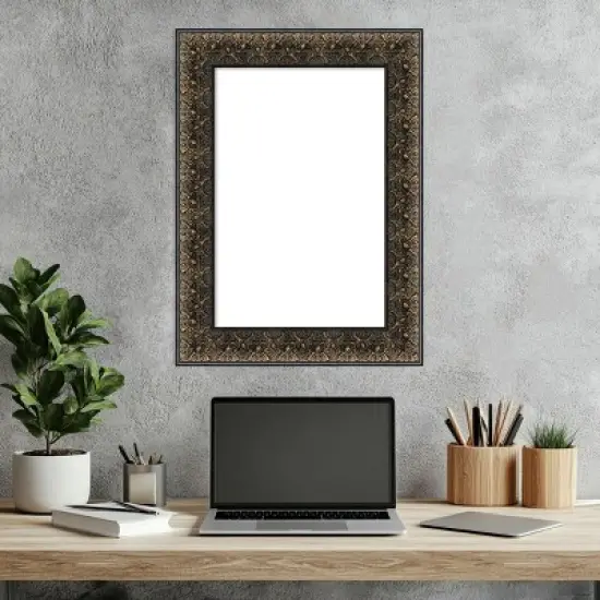 Amanti Art Intaglio Embossed Black Framed Dry Erase Magnetic Board image {6}
