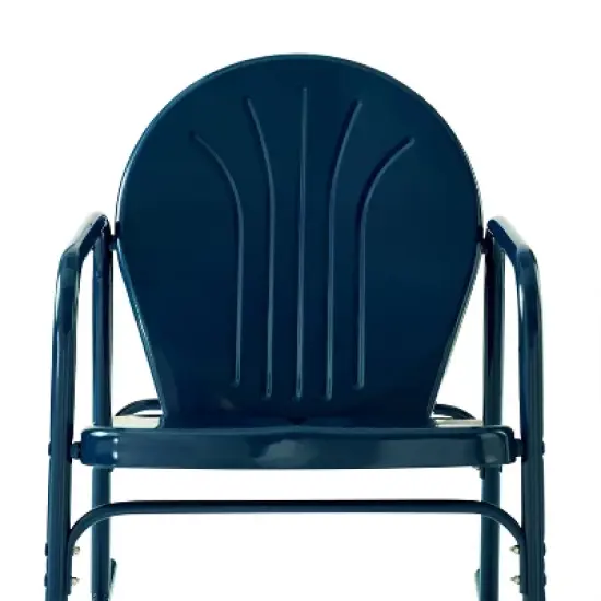 Griffith 3pc Outdoor Rocking Chair Set - Navy - Crosley image {4}