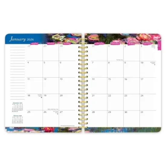 BrownTrout Claude Monet 2026 6"x7.75" Desk Planner Foil Stamped Cover image {3}