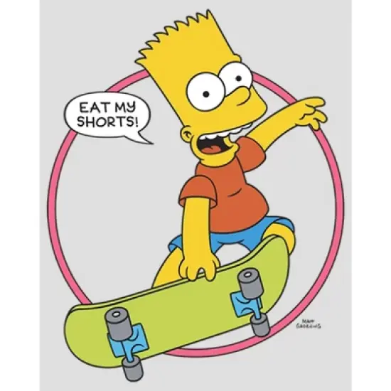 Women's The Simpsons Eat My Shorts Racerback Tank Top image {1}