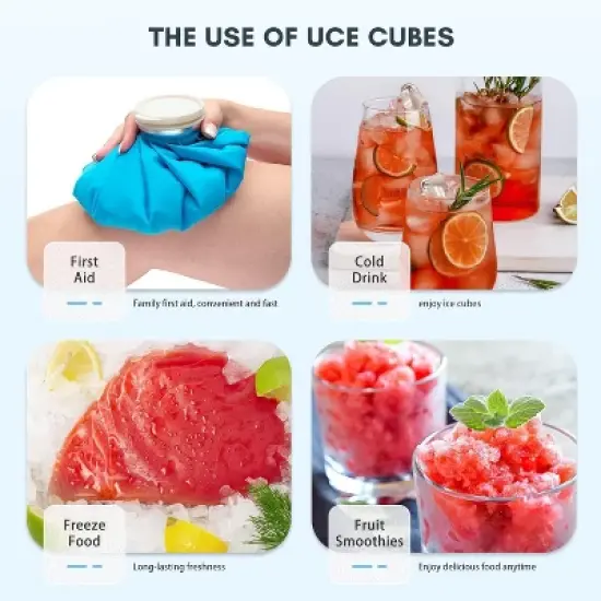 ZAFRO Ice Maker Countertop with Handle, Self-Cleaning Ice Machine, 35Lbs per Day, Chewable&Soft Ice Cubes, with Ice Basket/Ice Scoop image {3}