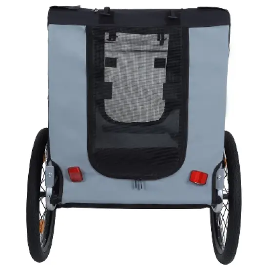 Aukfa Folding Dog Bike Trailer: 120LB All-Terrain Pet Carrier with Reinforced Steel Frame - Ideal for Cycling, Jogging, Camping & Outdoor Adventures image {3}