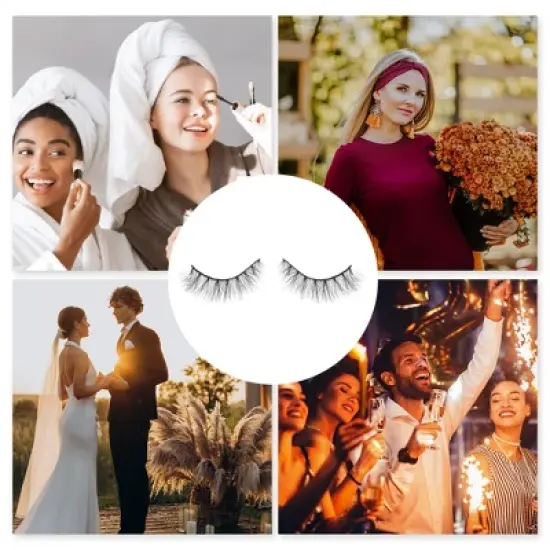 Unique Bargains 5D False Eyelashes Black 7 Pairs image {4}