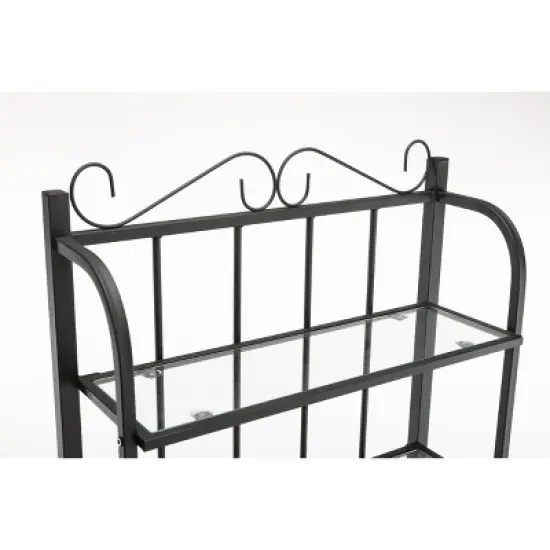 Praha Bakers Rack Black - Boraam image {12}