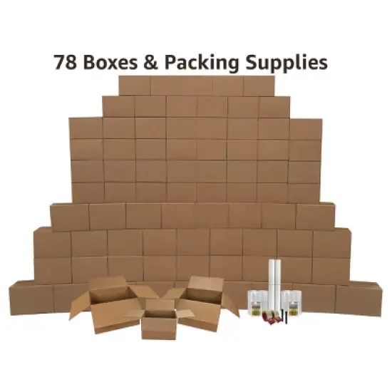 UBMOVE 7 Room Bigger Boxes Kit 78 Boxes + Packing Supplies image {2}