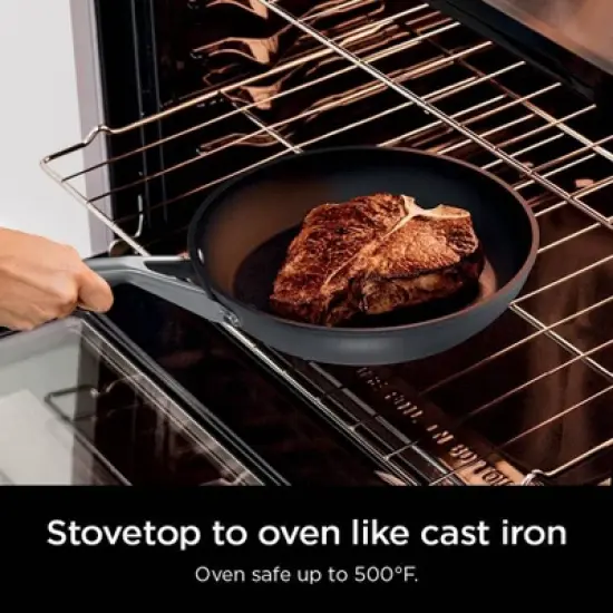 Ninja NeverStick Signature Hard-Anodized 12pc Cookware Set CW79012: Nonstick, Chip-Resistant, Oven-Safe, Tempered Glass Lids image {2}