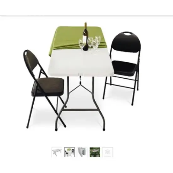 Peakform 6' Folding Banquet Table Off White image {1}
