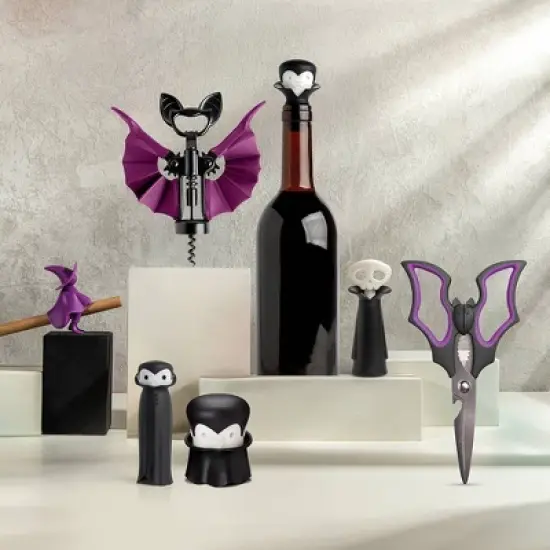 Ototo 2pc Crush N&rsquo; Roll Garlic Crusher and Peeler Silicone and Plastic Kitchen Tool Black/ White image {3}