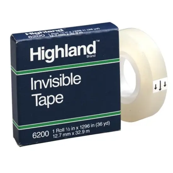 Highland Invisible Tape, 1/2" x 1296", 12 Rolls image {1}