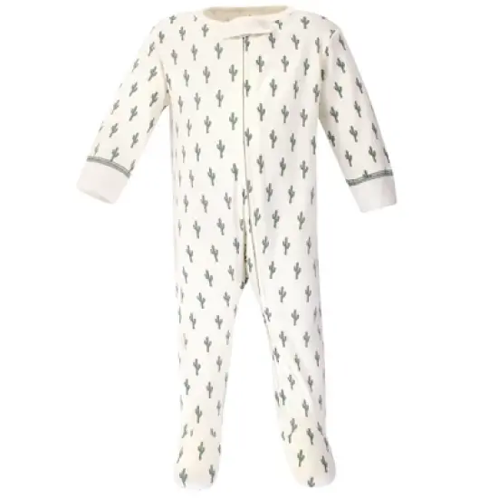 Touched by Nature Baby Organic Cotton Zipper Sleep and Play 3pk, Cactus image {1}