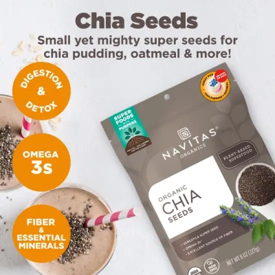 Navitas Organics Vegan Chia Seeds - 8oz image {3}