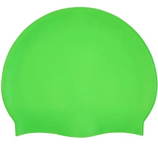 Sporti Kids' Solid Neon Silicone Swim Cap image {1}