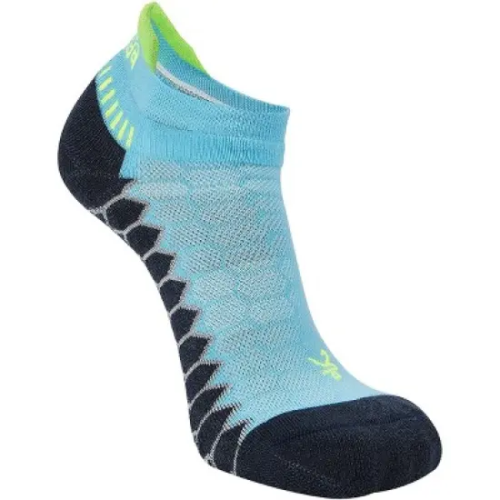 Balega Silver No Show Performance Running Socks - Aqualine/Charcoal image {1}