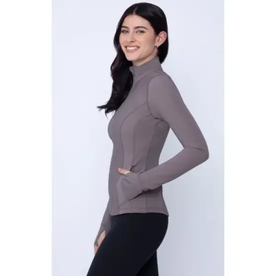 90 Degree By Reflex Interlink Ribbed Princess Seam Performance Jacket image {3}