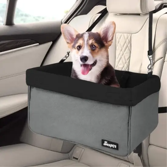 GOOPAWS Pet Travel Safety Booster Dog Car Seat with Seat Belt, 16'' image {7}