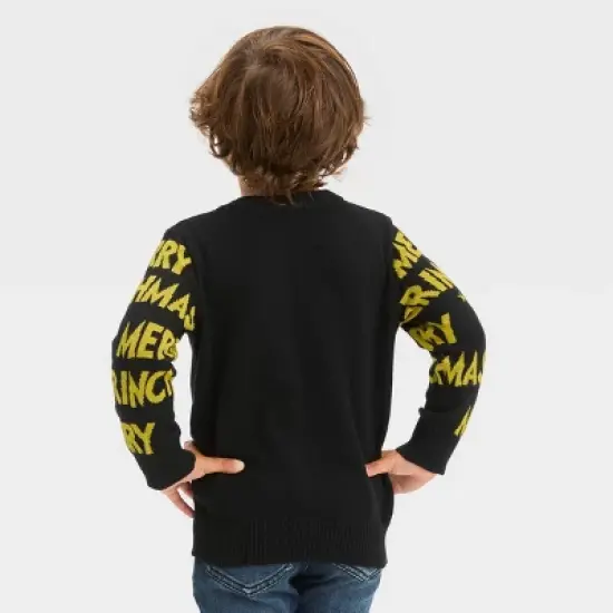 Toddler Boys' The Grinch Knitted Pullover Sweater - Black image {1}