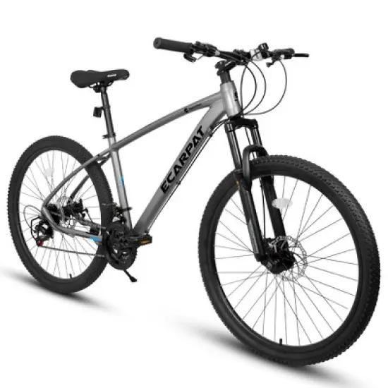 Gulches Ultralight Aluminum Frame Mountain Bike, 27.5&rdquo; Wheel, 21-Speed Shimano, Front/Rear Disc Brakes, Suspension Fork image {6}