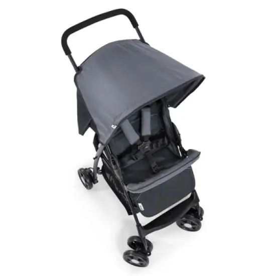 hauck Sport T13 Lightweight Compact Foldable Stroller Pushchair with UV Protected Canopy and Swiveling and Lockable Front Wheels, Charcoal Stone image {2}