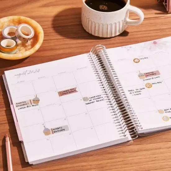 Erin Condren 2024 Planner 7"x9" Daily/Monthly Vertical Coiled Wildflowers image {12}