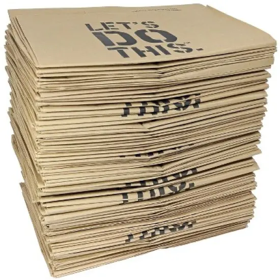 Heavy Duty Brown Paper 30 Gallon Lawn and Refuse Bags - 70 Count image {2}