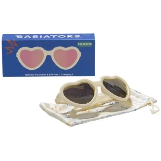 Babiators Children&rsquo;s Polarized Heart Shaped Uv Sunglasses Bendable Flexible Durable Shatterproof Baby Safe - Free Carry Case Included!! image {2}