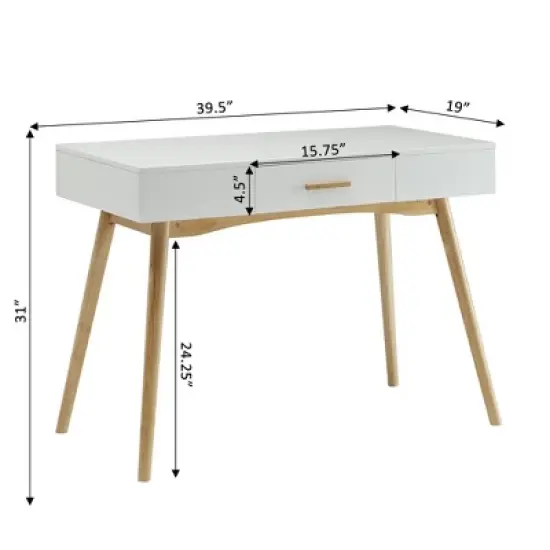 Oslo 1 Drawer Desk - Breighton Home image {5}