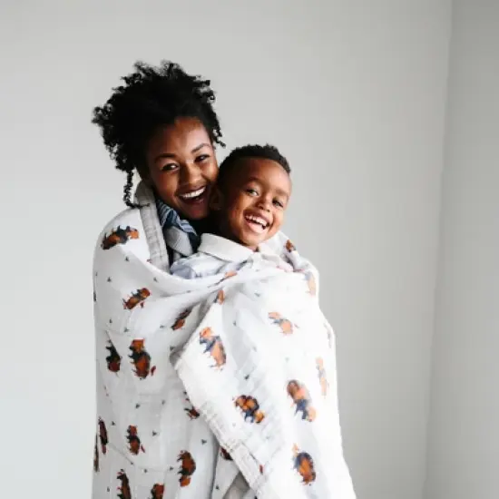 Little Unicorn Cotton Muslin Quilted Throw image {3}