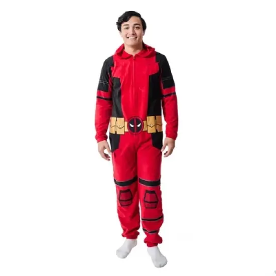 Deadpool Superhero Costume Unisex Hooded Onesie Union Suit image {2}