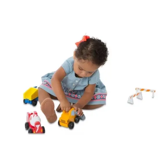 Melissa & Doug Construction Vehicle Wooden Play Set (8pc) image {1}