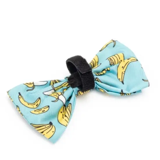 The Worthy Dog Go Bananas Bow Tie Adjustable Collar Attachment Accessory image {1}
