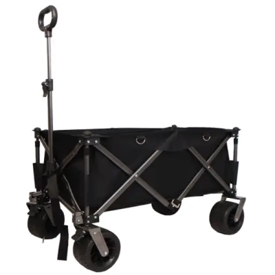 JUJABU Folding Heavy-Duty Outdoor Cart with Adjustable Handle and Cup Holders for Beach, Camping, Garden image {11}