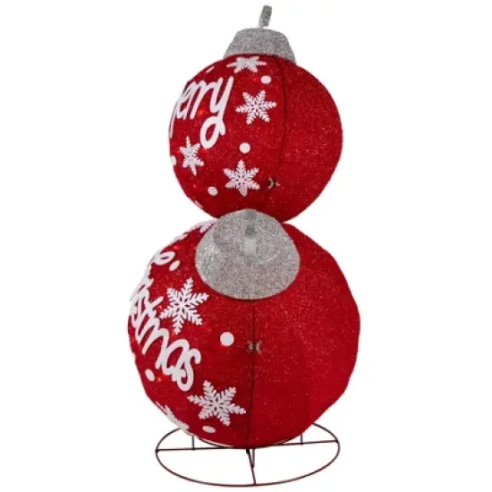 Northlight Lighted Stacked Ornament Balls Outdoor Christmas Decoration - 35" - Warm White LED image {4}