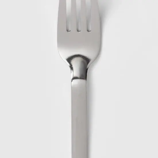 Squared Straight Fork - Room Essentials&trade;: Stainless Steel Silverware, Reusable Flatware, Dishwasher-Safe, 7.87" image {2}
