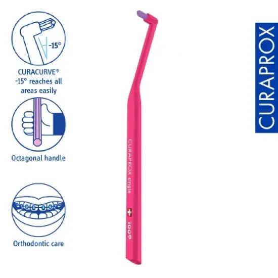 Curaprox CS 1009, Single Tuft Toothbrush for Precision Cleaning around Braces and Implants image {3}