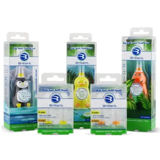 Brilliant Kids' Sonic Toothbrush Refill Heads - Soft - 2ct image {3}