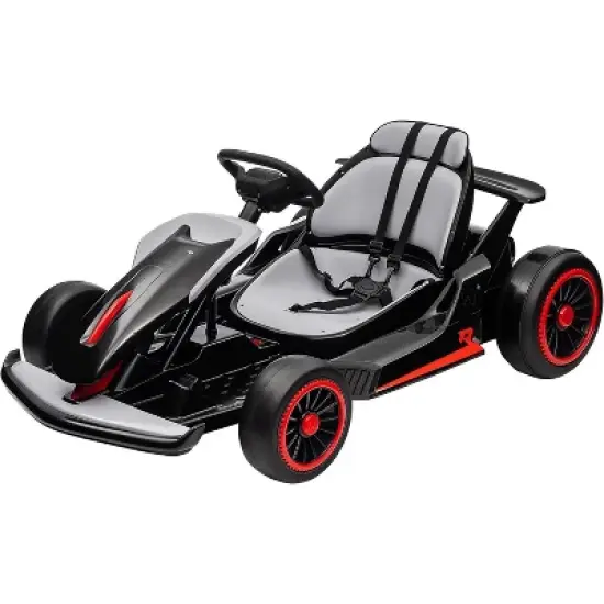 Go Kart for Kids, 24V Drift Kart with 2X200W Strong Motor, 7AH Big Battery, Electric Pedals, Electric Go Kart Outdoor Race Toy image {8}