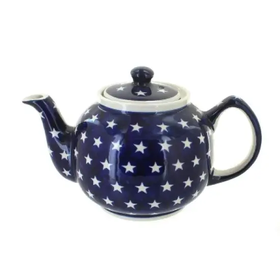 Blue Rose Polish Pottery 596 Zaklady Medium Teapot image {13}